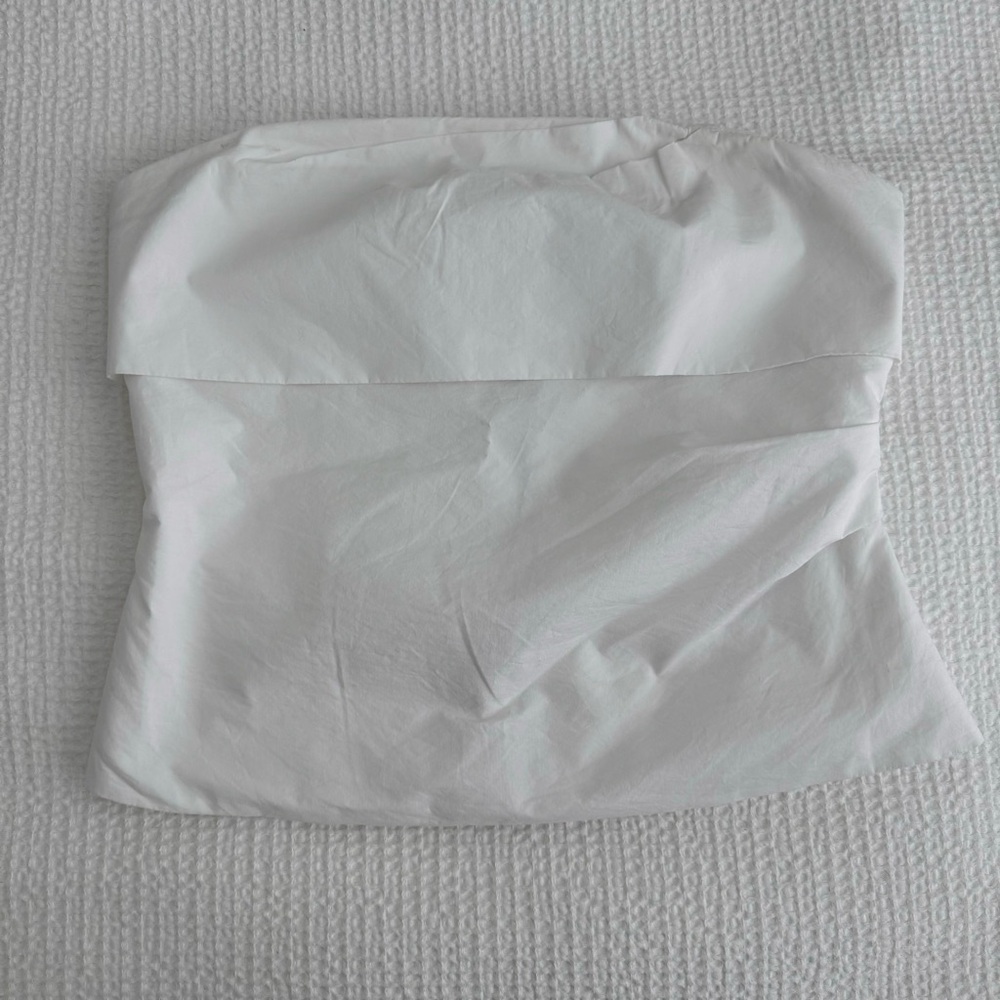 NWT ZARA Strapless Poplin Top